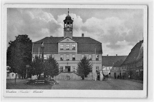 Düben an der Mulde. Markt ungelaufen Leichter Knick Kartenmitte, sonst gut erhalten