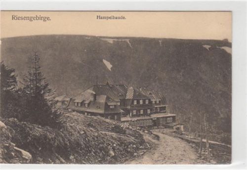 Hampelbaude / Schronisko Strzecha Akademicka - Kreis Hirschberg / Jelenia Góra im Riesengebirge ungelaufen Gute Erhaltung.