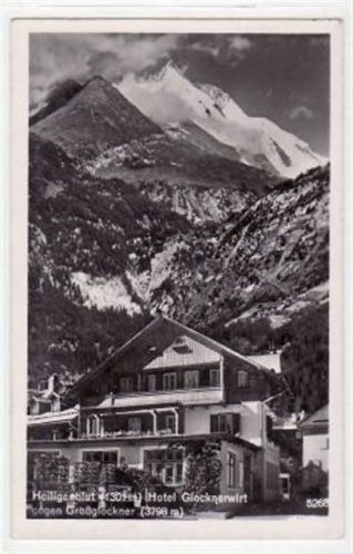 Heiligenblut mit Hotel Glocknerwirt gelaufen, Marke entfernt, ungelaufen handschriftliches Datum von 1947. Gute Erhaltung.