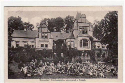 Lippersdorf mit Chemnitzer Erholungsheim gelaufen von 1927. Leicht bügig, leicht fleckig, sonst gut erhalten