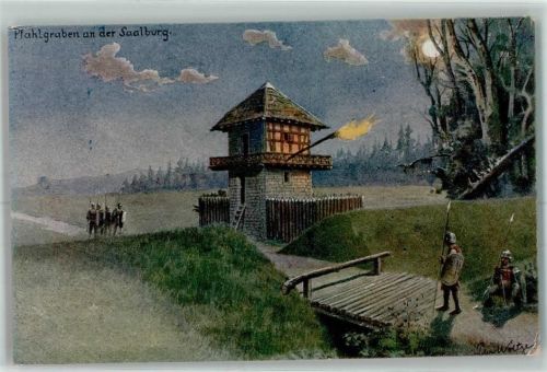 Bad Homburg Pfahlgraben an der Saalburg sign. Paul Woltge