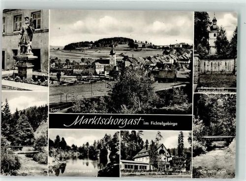 Marktschorgast St. Florianbrunnen Goldbergsee Grundmühle Kapelle u. Kriegerdenkmal