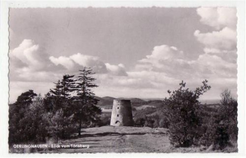 Oerlinghausen mit Blick vom Tönsberg gelaufen, mit Marke und Stempel von ca. 1965. Gute Erhaltung.