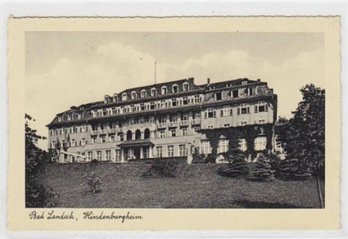 Bad Landeck Hindenburgheim in Bad Landeck - Ladek-Zdrój / Kreis Habelschwerdt - Bystrzyca Klodzka gelaufen 1937 kleiner Knick an der rechten oberen Ecke , sonst gut erhalten