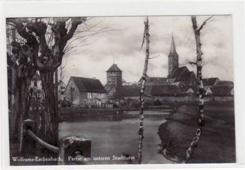 Wolframs-Eschenbach. Partie am unteren Stadtplatz ungelaufen Top Erhaltung.