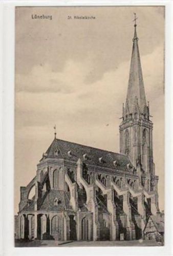 Lüneburg Lüneburg mit St. Nikolaikirche ungelaufen Ecken mit Albumabdrücken, sonst gut erhalten