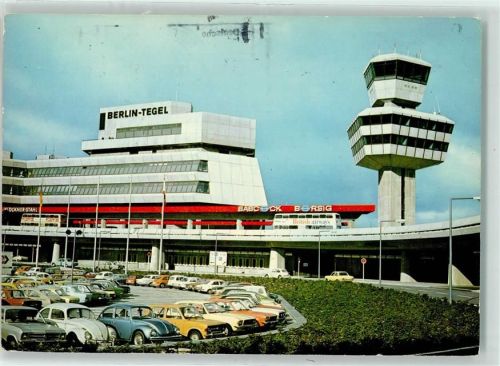 Tegel Flughafen Tower VW Käfer Auto Doppelstockbus