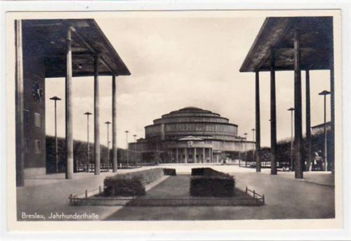 Breslau Breslau / Wroclaw mit Jahrhunderthalle gelaufen, 1942. Gute Erhaltung.