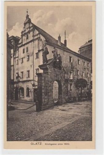 Glatz / Klodzko. Kirchgasse anno 1600. Karte beschrieben Sehr gut erhalten.
