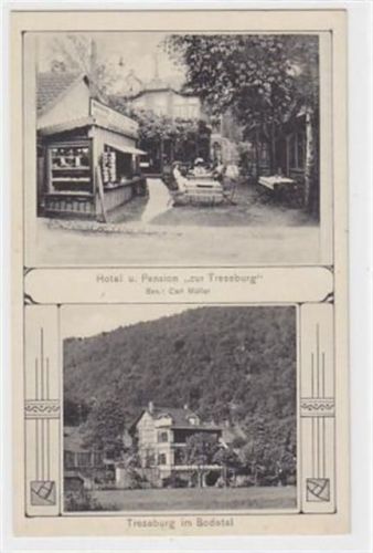 Treseburg im Bodetal. Hotel u. Pension " zur Treseburg " ungelaufen Sehr gut erhalten.