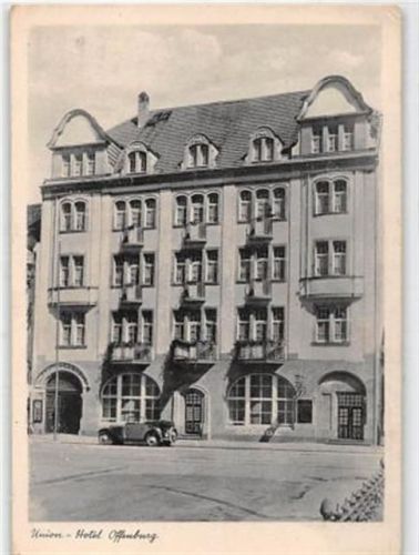 Offenburg Offenburg. Hotel und Gaststätte Union ungelaufen Leicht fleckig, leicht bügig, sonst gut erhalten