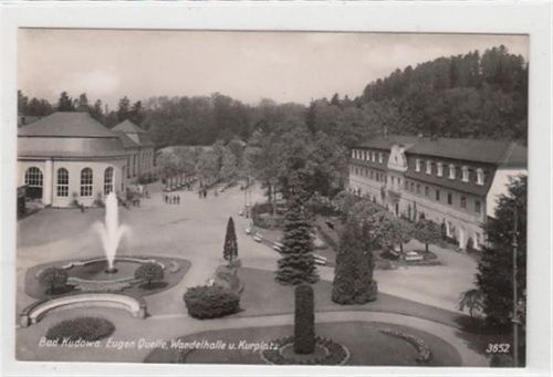 Bad Kudowa Bad Kudowa / Kudowa-Zdrój - Kreis Glatz / Klodzko. Eugen Quelle mit Wandelhalle und Kurplatz ungelaufen Top Erhaltung.