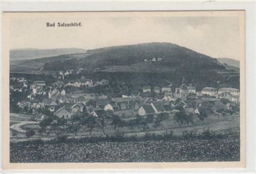 Bad Salzschlirf Bad Salzschlirf. Seitenansicht auf die Stadt gelaufen, 1930. Gute Erhaltung.