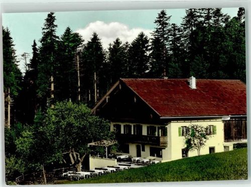 83317 W8221 Hammer - Gasthaus Fahrnbichl Terrasse Gasthausstempel