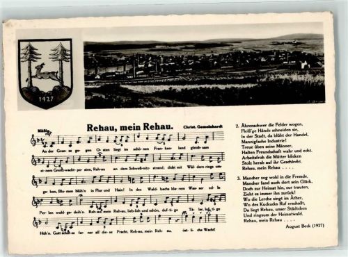 95111 W8673 Rehau , Oberfr Lieder AK Lied