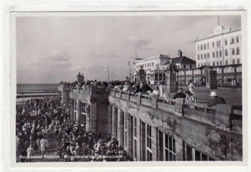 Borkum Borkum mit Kaiserstraße und Wandelhalle ungelaufen Top Erhaltung.