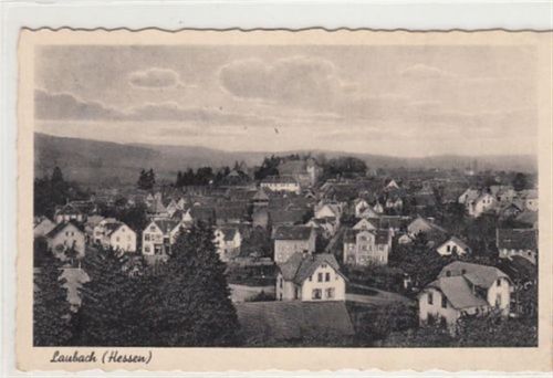 Laubach in Hessen. Gesamtansicht gelaufen, 1942. Gute Erhaltung.