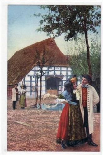 Schaumburg-Lippe´sche Landestrachten. Partie am Bauernhof ungelaufen Gute Erhaltung. Trachten Schaumburg-Lippe