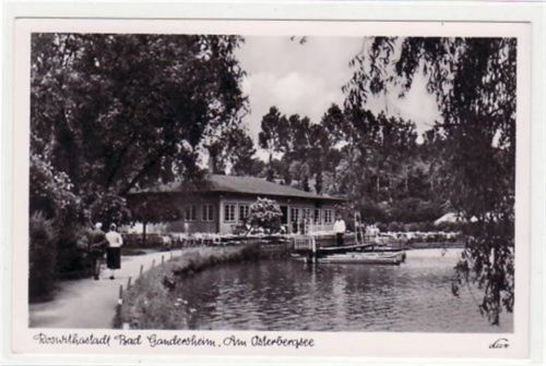 Bad Gandersheim Bad Gandersheim. Partie am Osterbergsee. ungelaufen handschriftliches Datum von 1954. Gute Erhaltung.