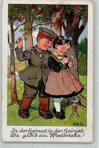 1917 WK I Soldatenliebe Kinder in Uniform