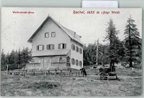94481 W8356 Klingenbrunn - Rachel Waldschmidt-Haus Holzstapel Hüttenstempel