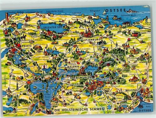 Malente Landkarte Die Holsteinische Schweiz