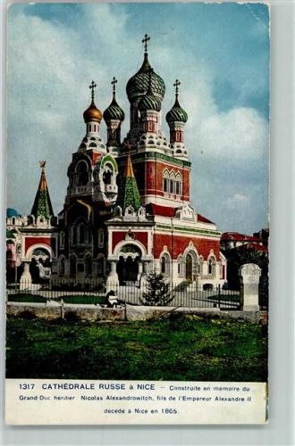Nice Photochromie Cathedrale Russe AK