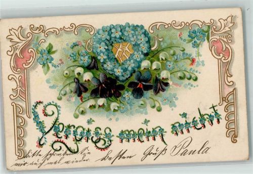 1904 Herz Maiglöckchen Spruch Poesie