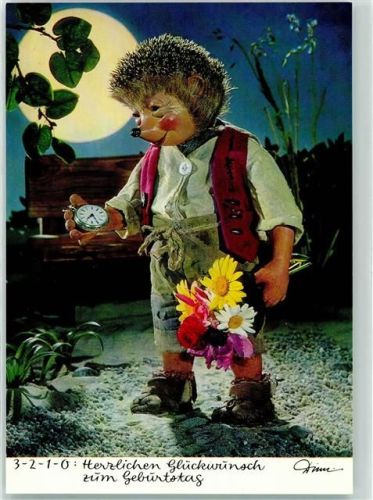 3 2 1 0 Herzlichen Glückwunsch zum Geburtstag Uhr Mond Blumen Nr.404