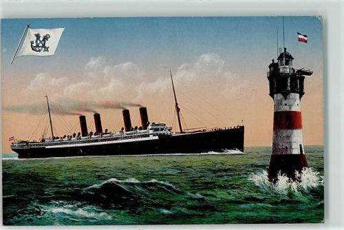 Dampfer Fahne Leuchtturm