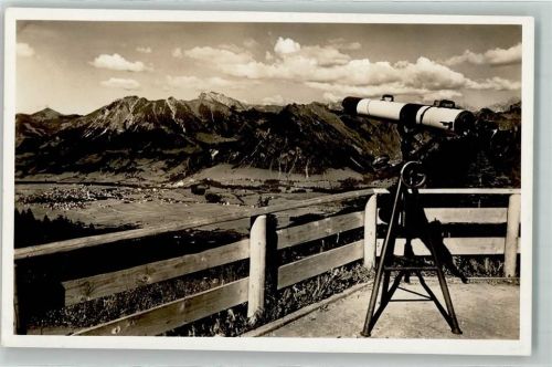 Oberstdorf 1938 Fernrohr Alpenhotel Schönblick