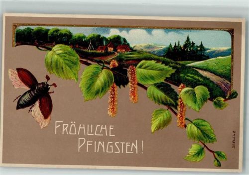 Pfingsten Lithographie AK