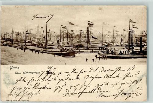 46446 W4240 Emmerich 1905 - Frachtschiffe Fahnen