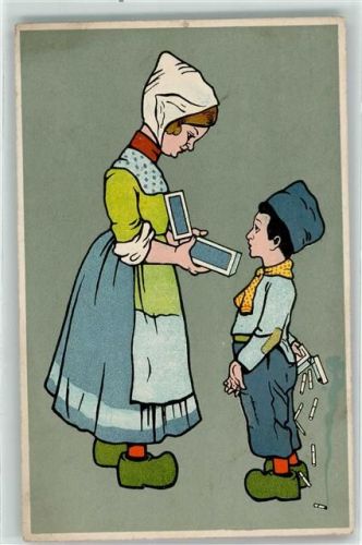 Holland Tracht Mutter und Kind : Wo sind die Zigaretten?