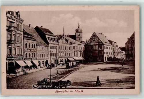 09648 O9250 Mittweida - Markt Kutschen Cafe Krüger