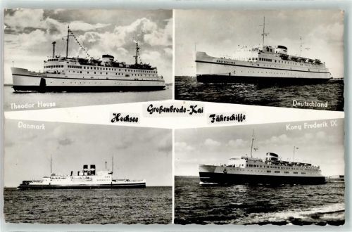 Großenbrode Theodor Heuss Deutschland Danmark Kong Frederik IX Hochsee Fährschiffe