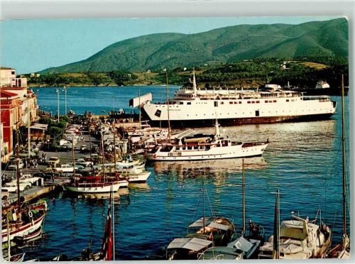 Porto Azzurro Landungsplatz Hafen Flaminia Nuova Schiff Boot Autos