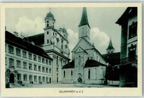 Ellwangen Marktplatz Ellwangen mit Landgericht, Stadtkirche und St. Vitus