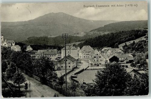 94252 W8371 Bayerisch Eisenstein 1910 - Strommast Arber Gasthaus