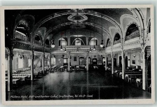 04668 O7243 Großbothen - Müller`s Hotel Ball- und Garten-Lokal Saal