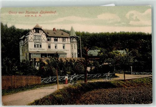 02797 O8801 Luftkurort Lückendorf 1908 - Kurhaus Hotel Restaurant u. Weinstuben Fahrrad