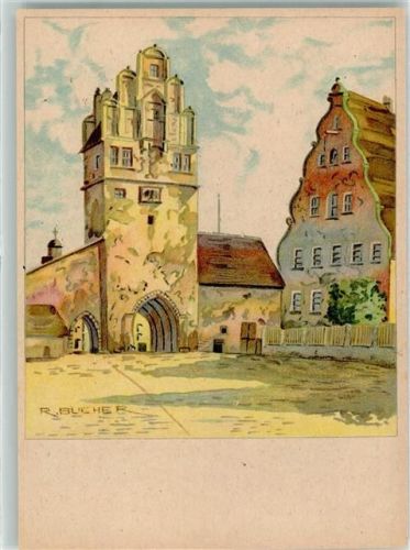 Dinkelsbühl Nördlinger Tor sign. R. Bucher