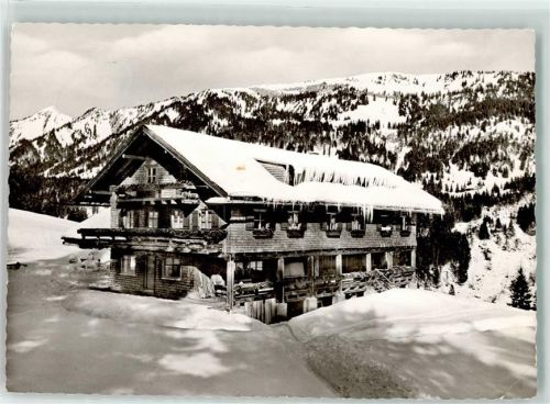 Gunzesried Winter Gasthaus Berghaus Blässe