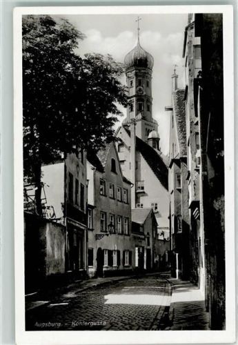 Augsburg Kohlergasse Turm Uhr