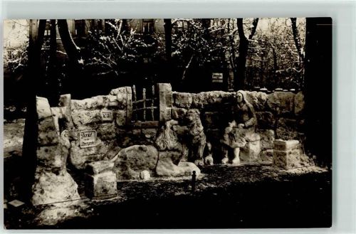 86150 W8900 Augsburg , Bay Privatfoto AK Winter Eisskulptur Eusebius Schiele