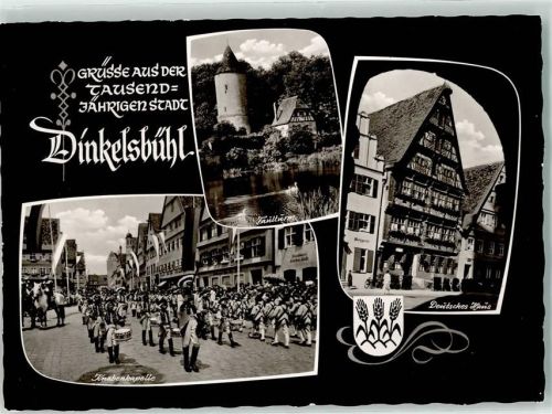 Dinkelsbühl Faulturm Knabenkapelle Gasthaus Deutsches Haus Fachwerkbau