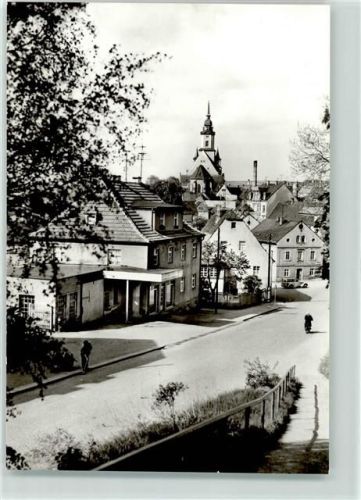 Oederan Blick vom Friedhof zur Stadt