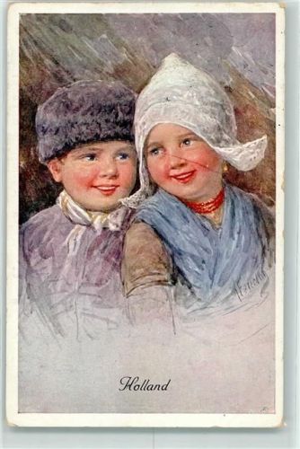 1912 Hollandkinder Tracht B.K.W