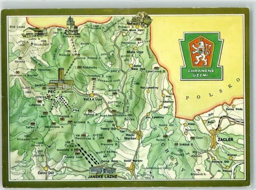 Janske Lazne Pec Zacler Chranene Uzemo Wappen Löwe