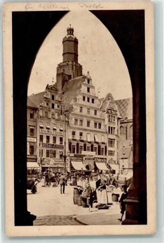 Breslau Wroclaw 1915 - Ring mit Elisabethkirche
